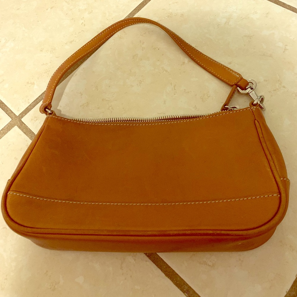 Coach purse in cognac brown